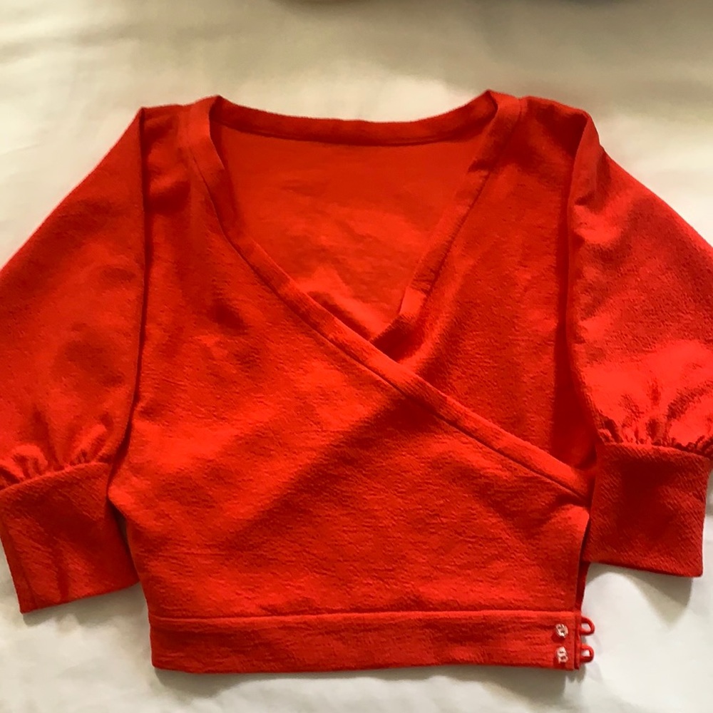 Cute red blouse with tags!